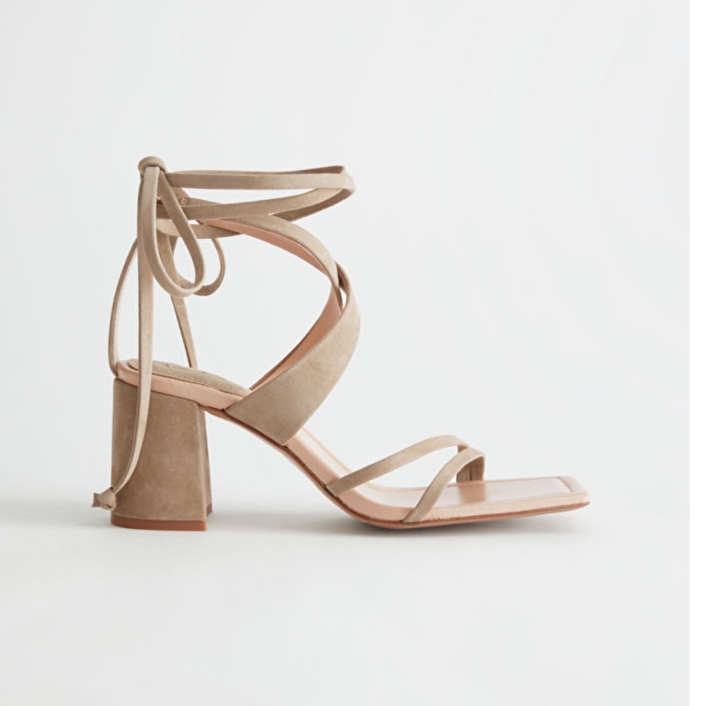 Strappy Heeled Leather Sandals